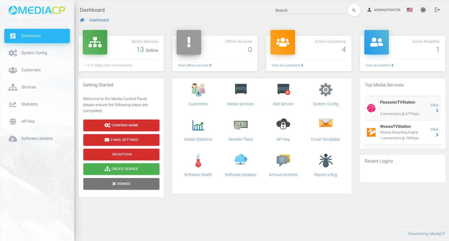 Streaming IPTV Panel 150 créditos.